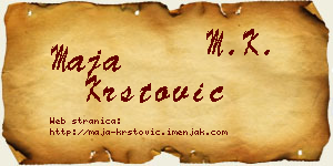 Maja Krstović vizit kartica